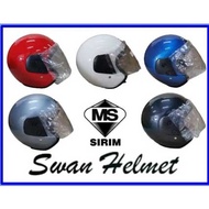 VISOR HELMET SWAN WITH SIRIM (ORIGINAL) "CLEAR" / SIDE COVER HELMET SWAN