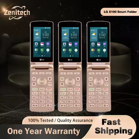 Original LG X100 Smart Folder 4G LTE Mobile Phone 3.3'' 2GB RAM 16GB ROM 4.9MP WiFi Snapdragon 212 Q