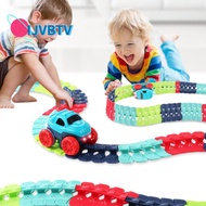 IJVBTV ของขวัญสำหรับเด็ก หลายแทร็ค ของเล่นปริศนาของเล่น เครื่องนวดไฟฟ้า ชุดโมเดลประกอบ การสร้างบล็อก ของเล่นเด็กเล่น อุปกรณ์สำหรับรถแข่ง รางรถ รถไฟเหาะกลิ้ง