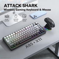 ATTACK SHARK X85 X11 Wireless Gaming Keyboard Mouse Combo RGB PAW3311 22000DPI