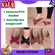 Ready stock sandle women selipar wanita sandle flat shoes