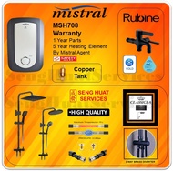 MISTRAL MSH708 INSTANT WATER HEATER WITH CLASSICLA RAIN SHOWER