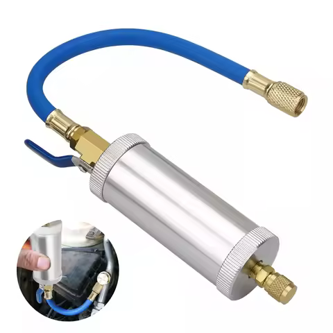 1/4" Pure Liquid Oil Coolant Filler Tube R12 R134A R22 Air Conditioning Car Oil Injection Dye Inject