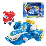 Super Wings Mini World Aircraft Playset 10Pcs Super Wings Mini World เครื่องบิน Playset ชุดหนังสติ๊กยิงเหรียญ2 "Jett Transforming-A-Bots ของเล่นสำหรับเด็ก