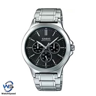 Casio MTP-V300D-1A Black Analog Stainless Steel Quartz Men's Casual Dress Watch