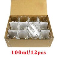 100ml 12pcs/set Laboratory Glassware Pyrex Beaker Borosilicate Glass  Chemical Measuring Cup Flat Bo