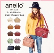 ok.good Anello  PU mini boston 2way shoulder bag ของแท้100% กระเป๋าสะพายข้างรุ่นหนังพียูไซส์เล็ก [แถมตุ๊กตา]