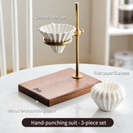 BINCOO ชุดฟิลเตอร์กาแฟชงด้วยมือพร้อม Teko Kopi Kaca V60หม้อต้มกาแฟยกเทกาต้มกาแฟถ้วยขาตั้งแบบหยด