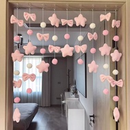 Cute plush decorative door curtain wall decoration children's room Dopamine decoration