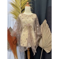 Daisy pearl Outer Daisy pearl cape/ Daisy pearl tile cape/ Daisy tile tulle Kebaya/