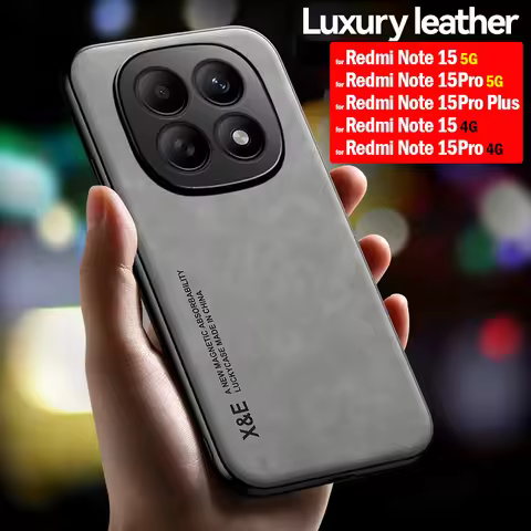 Leather Funda for Redmi Note 15 Pro Plus 5G / Note 15 4G Case Ultra Thin Full Protection Cover for R