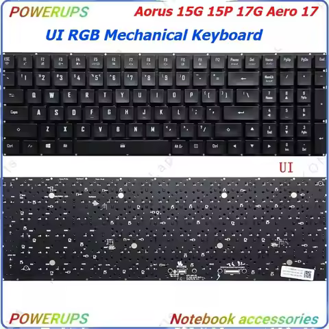 New Original Laptop US/UI RGB Backlit Mechanical Keyboard For Gigabyte AORUS 15G XB 15P 17G/X RX7G R