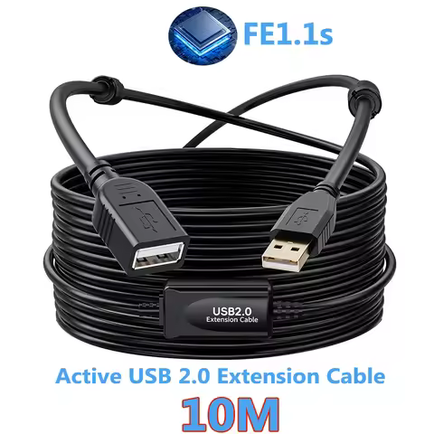 Long USB 2.0 Extension Cable 10M Active USB 2.0 Extender Cable USB 2.0 Male to Female Extension Cord