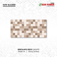 Keramik Dinding Dekoratif Glossy -  Spatulato Series 30x60 | Sun Power