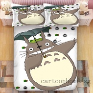 Totoro  Fitted Bedsheet pillowcase Bed set 3D printed Single/Super single/queen/king customize beddings korean cotton