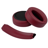 Geekria Earpad + Headband Compatible with SONY MDR-XB950BT MDR-XB950B1 Headphone Replacement Ear Pad + Headband Pad / Ear Cushion + Headband Cushion \ Repair Parts Suit (Dark Red)