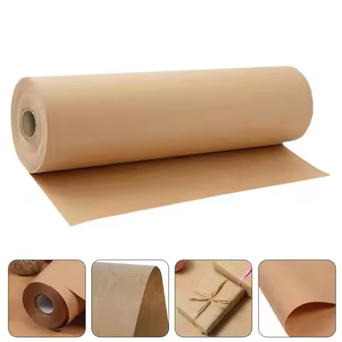 # 1 Roll 30cm x 1/2/3m of Kraft Paper Roll for Gift Wrapping Moving Packing Brown Paper Roll for Pai