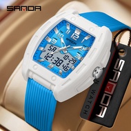 Classic SANDA Multi-Function Watch - 3 Time Zones, Chronograph, Luminous & Alarm Chime