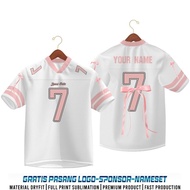 Jeans Fritz T-shirt "Football Ballet"【Free Custom Name & Number】jersey Coquette Ribbon Short Sleeve 