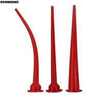 SUNSHINE Structural Adhesive Nozzle, 300mm/11.8in Red Caulking Nozzle, Lengthening Curved Caulking N