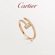 Fashion [Ready Stock] Cartier Cartier Juste un Clou Rose Gold Gold White Gold Diamond Narrow Ring XT