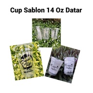 Sablon Cup Gelas Plastik Boba Thai Tea SJP Starindo  SAP Datar 16 Oz