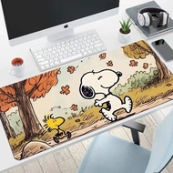 Anime S-Snoopys Mouse Pad Cute Cartoon Peanuts Dog Gaming Non-Slip Rubber Desk Mat Large Size for Co