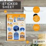 FSY 2022 Journal Sticker Sheet Cute Kiss-cut sticker sheet LDS Stickers