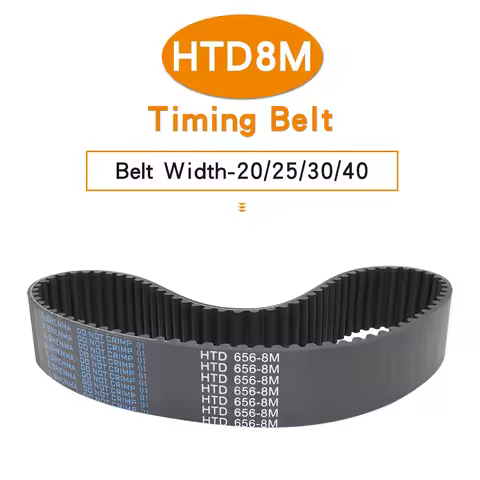 Pulley Belt HTD8M-600/608/616/624/632/640/656/672/680/688/696 Rubber Synchronous Belt Width 20/25/30