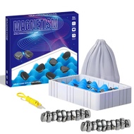 Magnetic Chess Game Set with Stones, Kluster Magnetic Rocks Board Games for Adults Kids 6-8-12 with 
