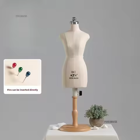 1/2 Sewing Mannequin for Teaching Three-dimensional Tailor Female Mini Clothing Design Model DIY App