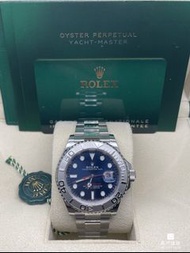 126622全新勞力士Rolex Yachr-Master系列126622 BLUE遊艇名仕型藍色錶盤40mm鉑金蠔式鋼帶機械男女腕錶