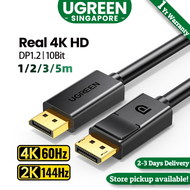 UGREEN DP to DP Cable 4K 60Hz UHD DisplayPort Male to Male Monitor Video Cable Compatible with 1080P Full HD for PC Host HP Laptop Graphics Card and All Your DP Enabled Devices