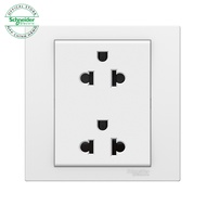 Bộ ổ cắm đôi 3 chấu 16A màu Xám hoặc màu Trắng Vivace - Ổ Cắm nhà ở Schneider Electric - KB426UES2_W
