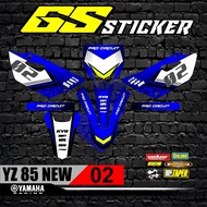 Sticker Striping Lis Variation Trail Bebek Modif YZ NEW 85 Design gtx bebek modif bebek racing TERBA