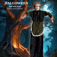 Halloween Haunted House Horror Props Little Maid Doll Hanging Ghost Sensor Haunted House Secret Room