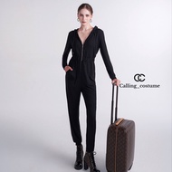 CALLING_COSTUME จั้มสูทมีฮู้ดมีซิป ขาจั้มผ้าใส่สบาย ใส่เป็น Airport look ได้ด้วย ใส่เดินทาง ถ่ายรูปเท่ๆ  Jumpsuit(CL308)