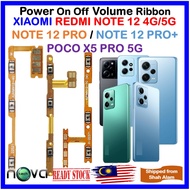 On Off Volume Flex Cable Ribbon Fit For XIAOMI Redmi Note 12 4G / 12 5G / 12 Pro 5G / 12 Pro+ 5G / P