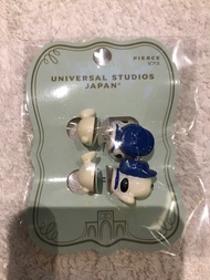 中古 USJ 日本環球影城 花生 史努比 史路比兄弟 歐拉夫 奧拉夫 Peanuts Snoopy Olaf 耳環 earrings