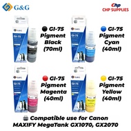 G&G Compatible Refill Ink for Canon GI-75 GI75 MAXIFY MegaTank GX1070 GX2070 / MC-G05 MCG05 Maintena