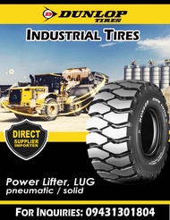 DUNLOP INDUSTRIAL TIRE for FORKLIFT (powerlifter LUG)