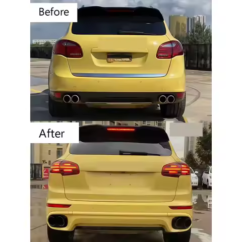 Front Rear Bumper Body Kit for Porsche Cayenne 958 2011-2014 Upgrade to Turbo 2022 9Y0 Full Bodykit