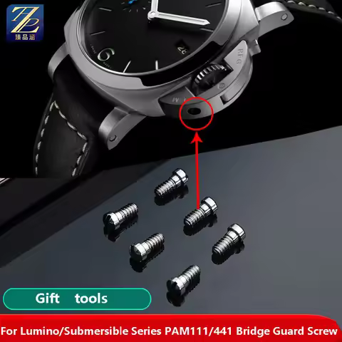For Panerai Lumino dial PAM111/411 watch side guard bridge screw head side guard bridge stainless st