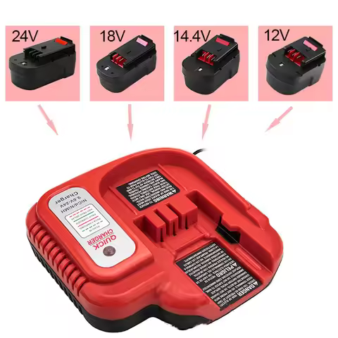 Replacement Battery Charger For Black & Decker Ni-CD Ni-MH Battery Multi-Volt 9.6V/12V/14.4V/18V Fas
