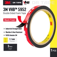 3M 5952 VHB Double Sided Black Foam Tape Heavy Duty Super Strong Waterproof Acrylic Adhesive Car Hom