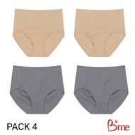 Bme กางเกงใน รุ่น ME7A97 (แพ็ก4ตัว) (สีเดียวกัน - สีนู้ด สีเทา) / (คละสี -สีนู้ด 2 ตัว สีเทา 2 ตัว)