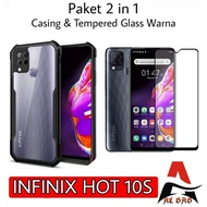 CASE INFINIX HOT 10S HARD CASE CAMERA PROTECTION Free TEMPERED GLASS