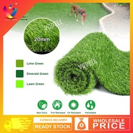 GREEN ARTIFICIAL GRASS FAKE SYNTHETIC RUMPUT 【2M X 1M】20MM  NATURAL