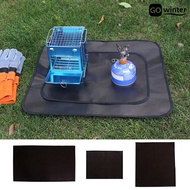 [GW]Outdoor proof Grill Mat for Tabletop Grill to Protect Your Grill Table Heat-Resistant -proof BBQ Mat Waterproof &amp; Oilproof Camping Barbecue Grill Table Mat Camping Accessories