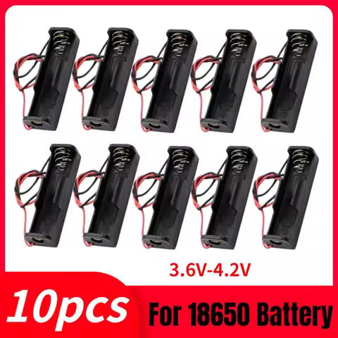 10pcs/5pcs 18650 Power Bank Cases 1X 3.6V-4.2V 18650 Battery Holder Storage Box Case 1 Slot Battery